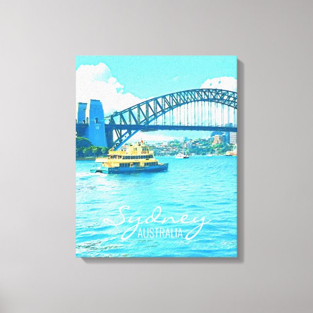 Toile Pont du port de Sydney Ferry (Recto)