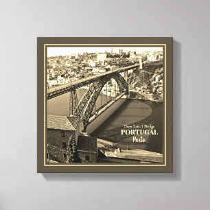 Toile Pont Porto au-dessus du fleuve Douro, Portugal, sé