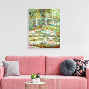 Toile Pont sur l'étang de Nymphéas Claude Monet