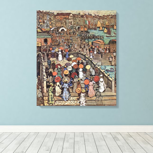 Toile Ponte Della Paglia, Venise par Maurice Prendergast (Insitu (Plancher de Bois))