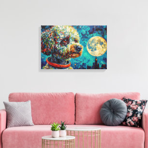 TOILE POODLE DANS L'ESPACE-2