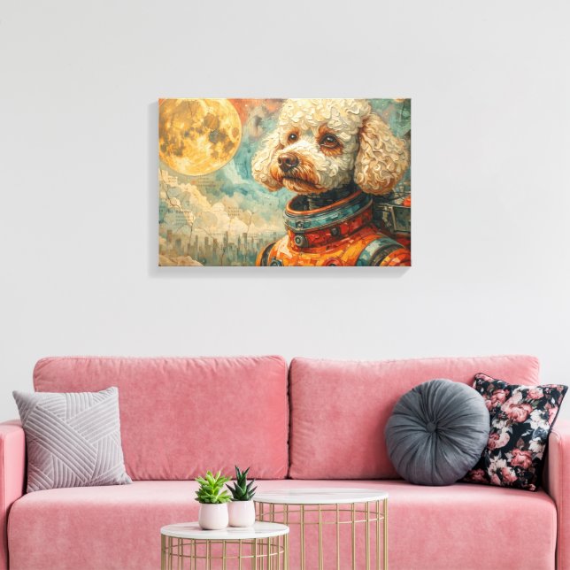 TOILE POODLE DANS L'ESPACE-5 (Insitu(Salon))