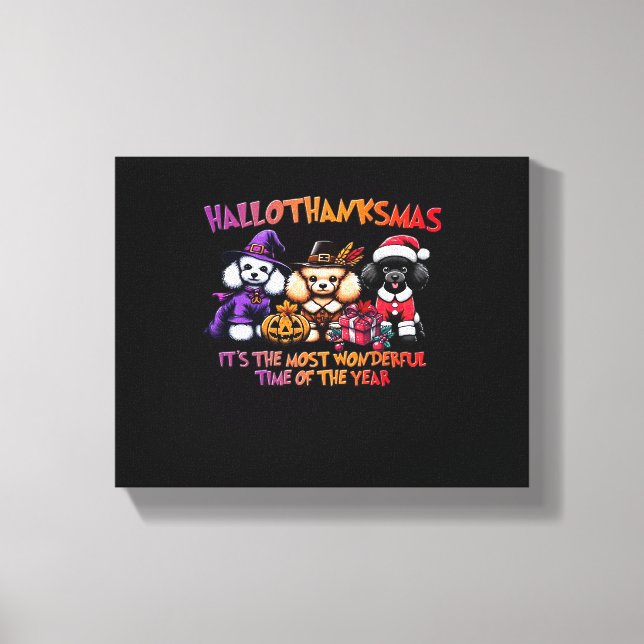 Toile Poodween Thanksgiving Noël Classique T- (Recto)