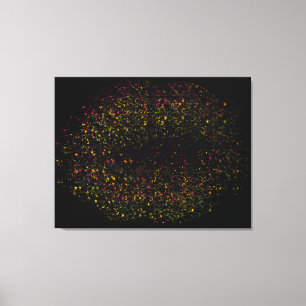 Toile Pop Art Lèvres colorées