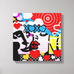 Toile Pop Art Valentine