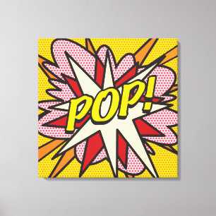 Toile POP Modern Pop Art Typographic Combook