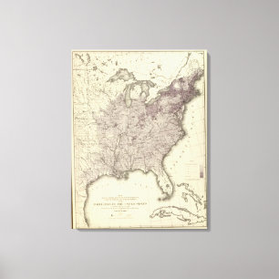 Toile Population 1850 des USA
