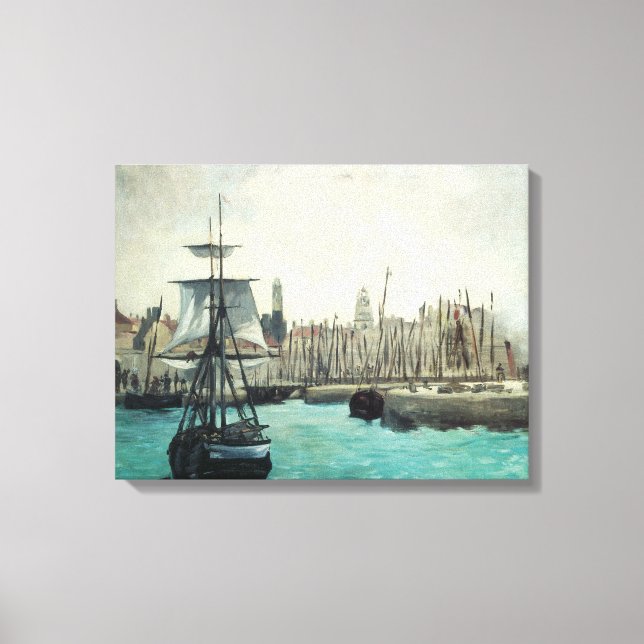 Toile Port à Calais par Manet, Art Impressionniste Vinta (Recto)