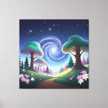 Portail Forêt Magique : Galaxie tourbillonnante