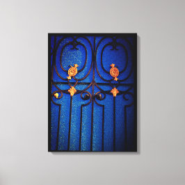 Toile Porte bleue