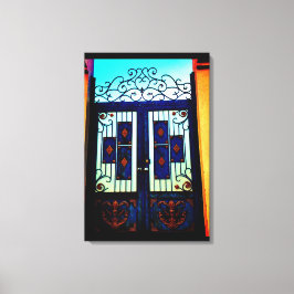 Toile Porte bleue