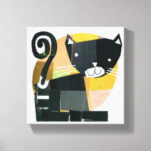 Toile Portes de chat noir