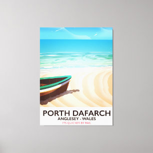 Toile Porth Dafarch, affiche de plage galloise anglesey