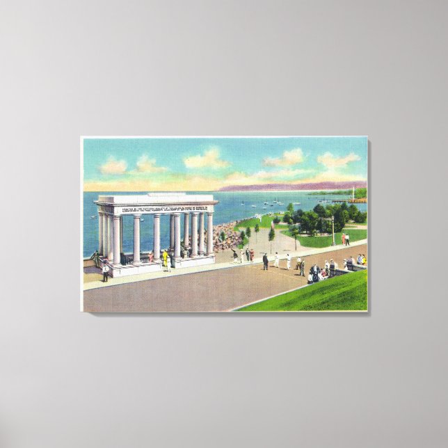 Toile Portico sur Plymouth Rock Vue de Plymouth (Recto)