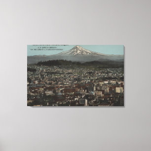 Toile Portland, Orégon - vue du centre ville avec le Mt