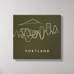 Toile Portland Skyline