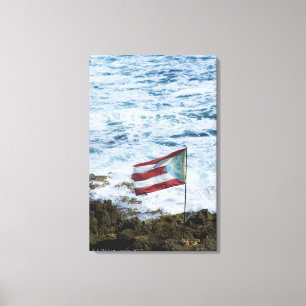 Toile Porto Rico, vieux San Juan, drapeau de riz de