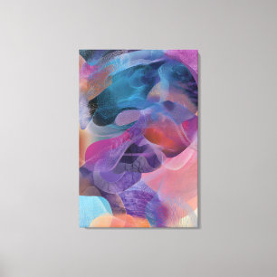 Toile Portrait au fil iridescent prismatique