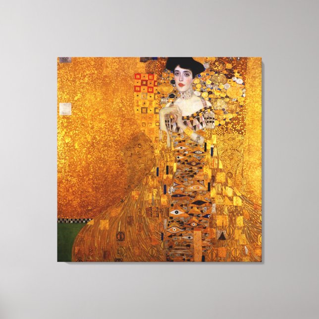 Toile Portrait d'Adele Bloch-Bauer par Gustav Klimt (Recto)
