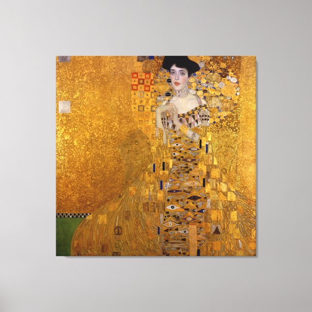 Toile Portrait d'Adele Bloch-Bauer par Gustav Klimt 1907 (Recto)