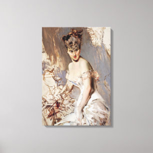 Toile Portrait d'Alice Regnault (par Giovanni Boldini)