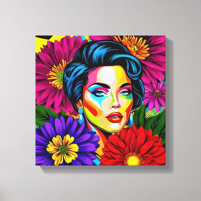 Toile Portrait d'art pop  (Recto)
