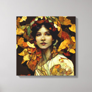Toile Portrait d'automne "Aurelia"