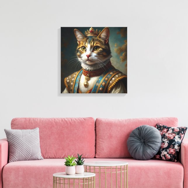Toile Portrait de chat Renaissance (Insitu(Salon))