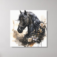 Portrait de cheval de beauté noir