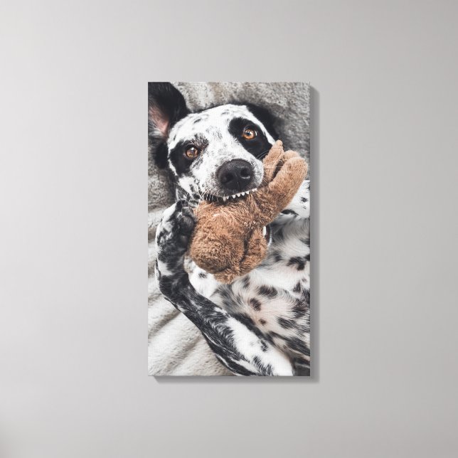 Toile Portrait de compagnie photo de chien (Recto)