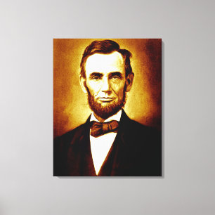 Toile Portrait de cru du Président Abraham Lincoln