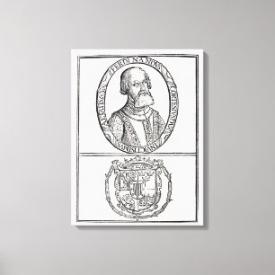 Toile Portrait de Hernado Cortes et ses bras