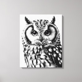 Toile Portrait de hibou majestueux Taille personnalisée