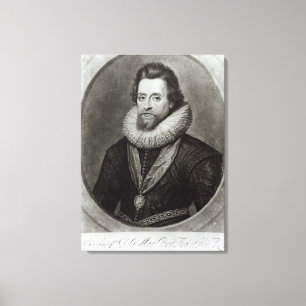 Toile Portrait de James I après une miniature par
