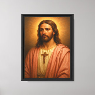 Toile Portrait de Jésus au Sacré-Cœur Art