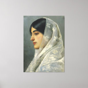 Toile Portrait de jeune femme victorienne élégante - Cla