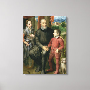 Toile Portrait de la famille de l'artiste, Minerva