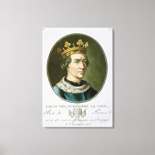 Toile Portrait de Louis VIII, appelé "Le Lion", roi de (Recto)