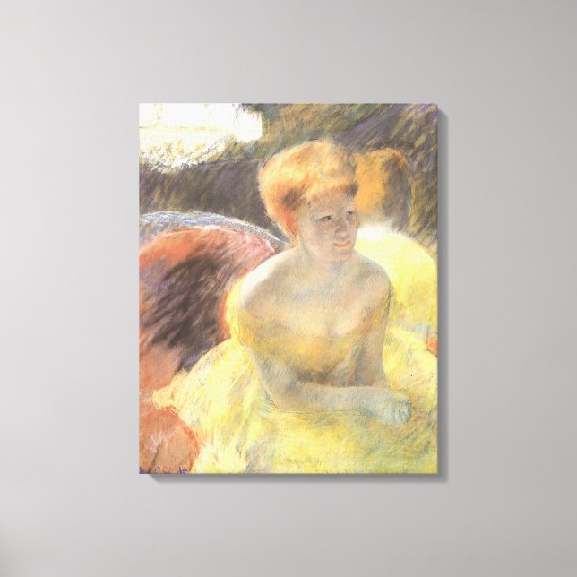 Toile Portrait de Lydia à l'Opéra par Mary Cassatt (Recto)