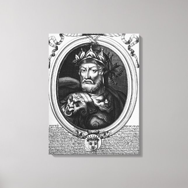 Toile Portrait de Merovech Roi des Francs Saliennes (Recto)