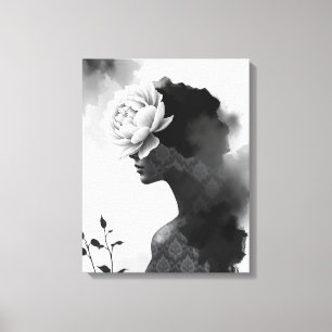 Toile Portrait de mode abstrait