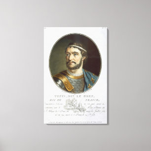 Toile Portrait de Pepin, appelé "Le Bref", roi de franc