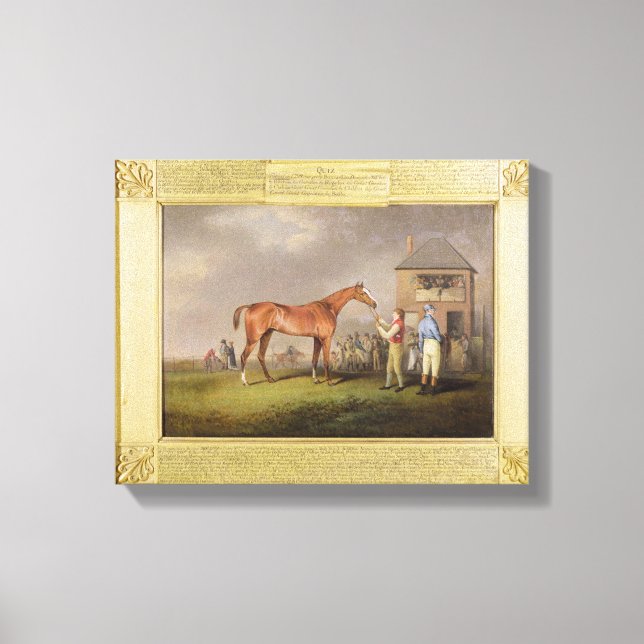 Toile Portrait de "Quiz", propriété de Lord Rous, arrièr (Recto)