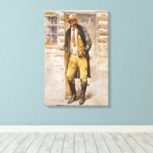 Toile Portrait de shérif par Seltzer, cow-boy de l'Ouest