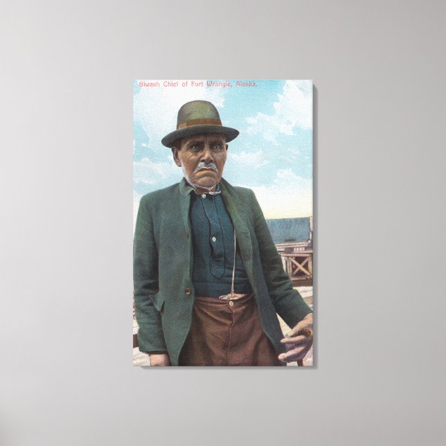 Toile Portrait de Siwash Chef de Fort Wrangle (Recto)
