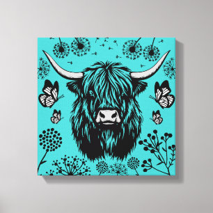 Toile Portrait de vache highlandaise écossaise