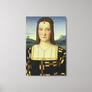 Toile Portrait d'Elizabeth Gonzaga, c.1504 (huile sur le