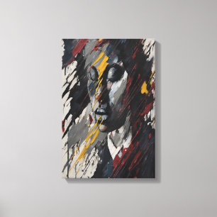Toile Portrait d'Expressionnisme Abstrait Moderne Gras