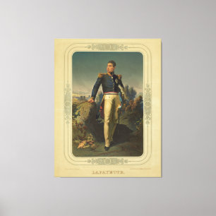 Toile Portrait du Général français marquis De Lafayet