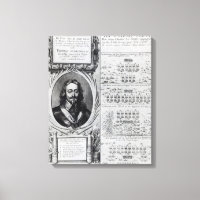 Portrait du roi Charles I avec des diagrammes